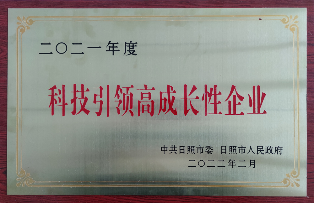 日照市科技引領(lǐng)高成長(cháng)性企業(yè)